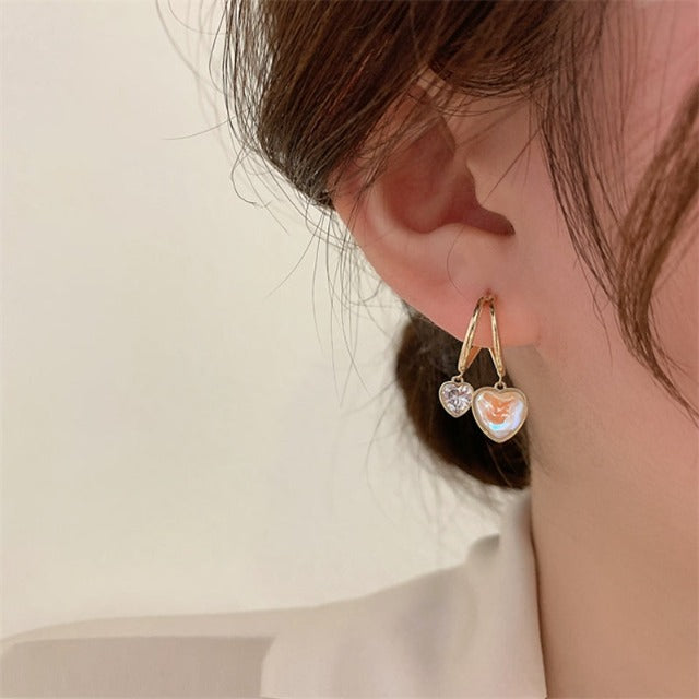 Σκουλαρίκια Καρδιά Χρυσό