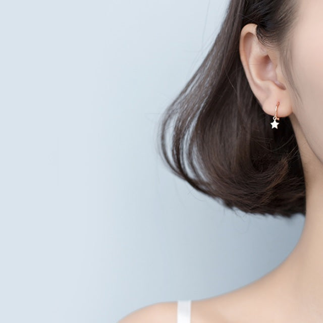 Σκουλαρίκια Αστέρι Ασήμι
