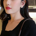 Χρυσά Σκουλαρίκια με Λουλούδι για Γυναίκες