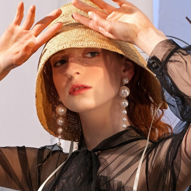 Κρεμαστά Σκουλαρίκια με Μαργαριτάρια