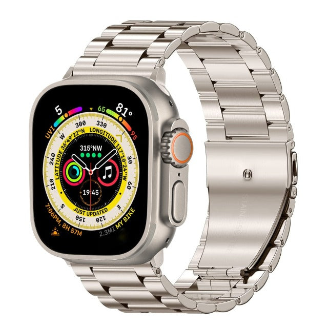 Βραχιόλι Apple Watch από ανοξείδωτο ατσάλι ελεφαντόδοντο