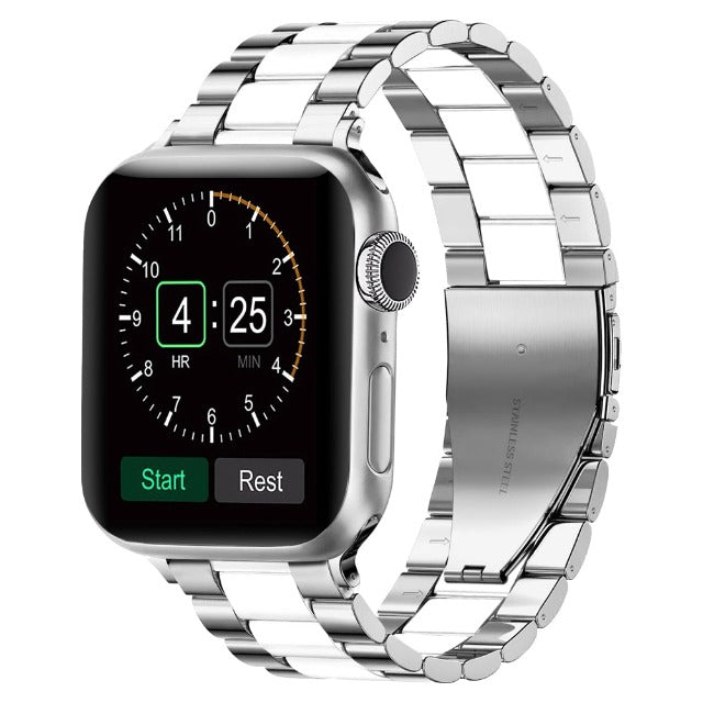 Μπρασελέ Apple Watch σε ασημί μέταλλο