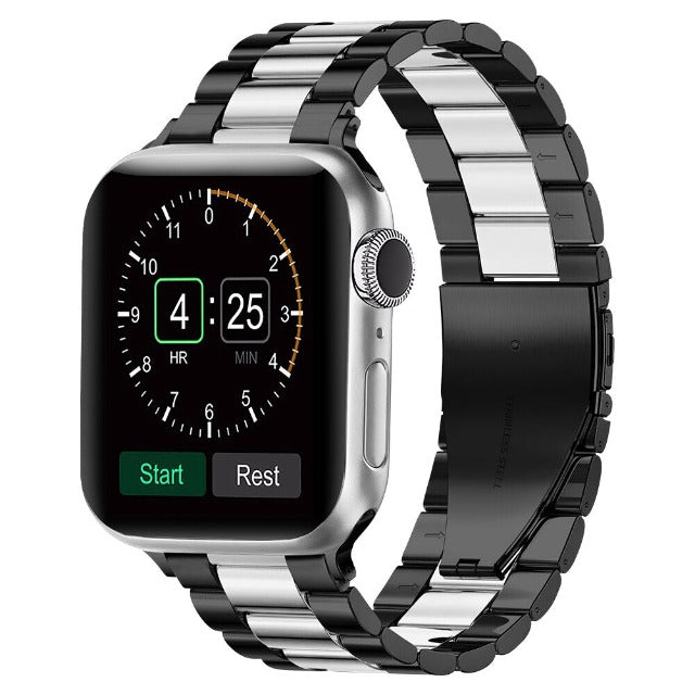 Μπρασελέ Apple Watch σε μαύρο και ασημί μέταλλο