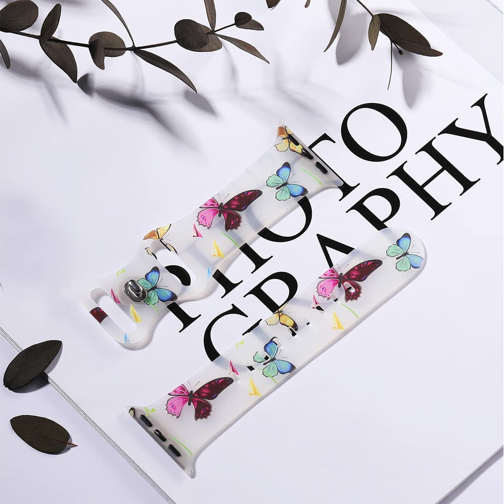 Βραχιόλι Apple Watch Γυναικείο με Λουλουδάτο Σχέδιο