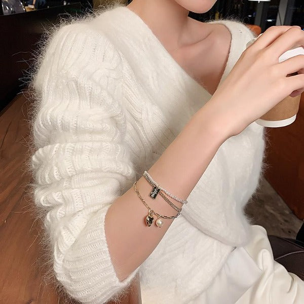 Βραχιόλι Καρδιά & Μαργαριτάρια των Νότιων Θαλασσών