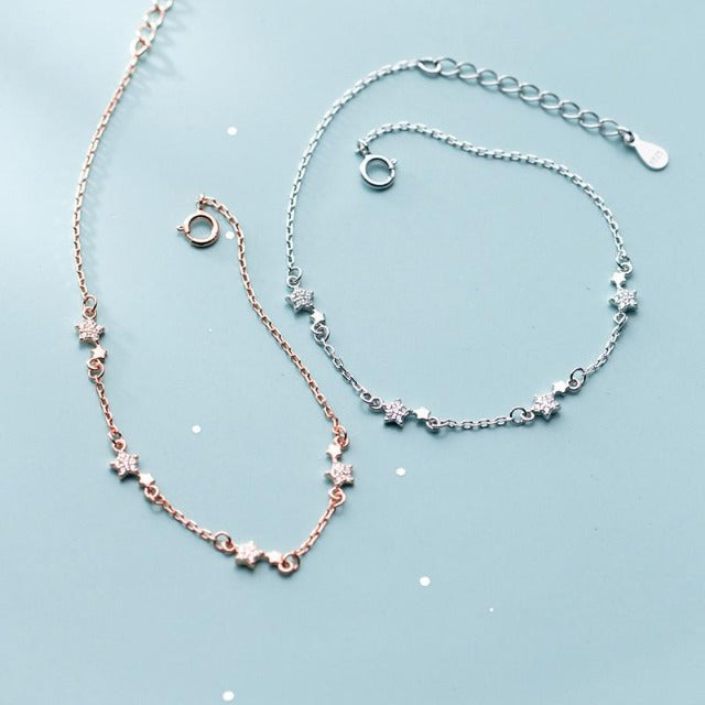 Βραχιόλι Αστέρι ροζ χρυσό