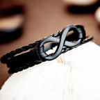 Βραχιόλι Άπειρο Ανδρικό μαύρο