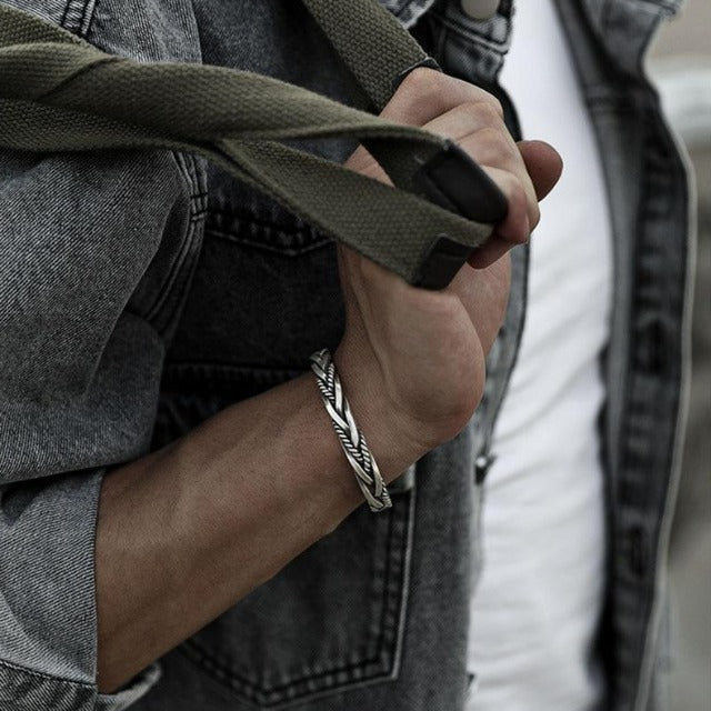 Ανδρικό Βραχιόλι Στριφτό 