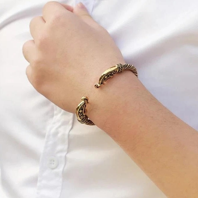 Βραχιόλι Βίκινγκ Ράγκναρ (Ασημένιο ή Χρυσό) 