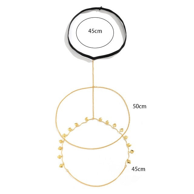 Αλυσίδα Μηρού με Χρυσά & Ασημένια Αστέρια 