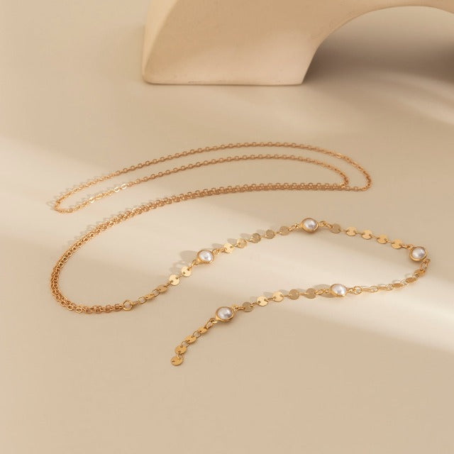 Αλυσίδα Decolleté με Μαργαριτάρια για Γυναίκες