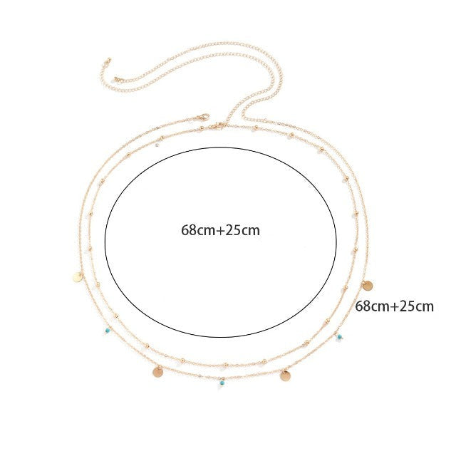 Αλυσίδα Κοιλιάς με Μαργαριτάρια για Γυναίκα