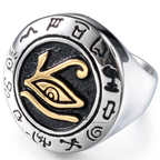 Αιγυπτιακό δαχτυλίδι ιππότη χρυσό ασήμι