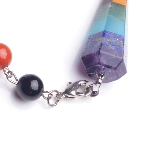 Κολιέ 7 Τσάκρα Πραγματική Πέτρα