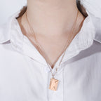 Κολιέ με μενταγιόν φάκελο ροζ χρυσό