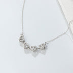 Κολιέ Καρδιά Τετράφυλλο Τριφύλλι με Μενταγιόν Φυλαχτό από Ασήμι