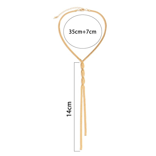 Κολιέ Ντεκολτέ Χρυσό & Ασημί για Γυναίκα