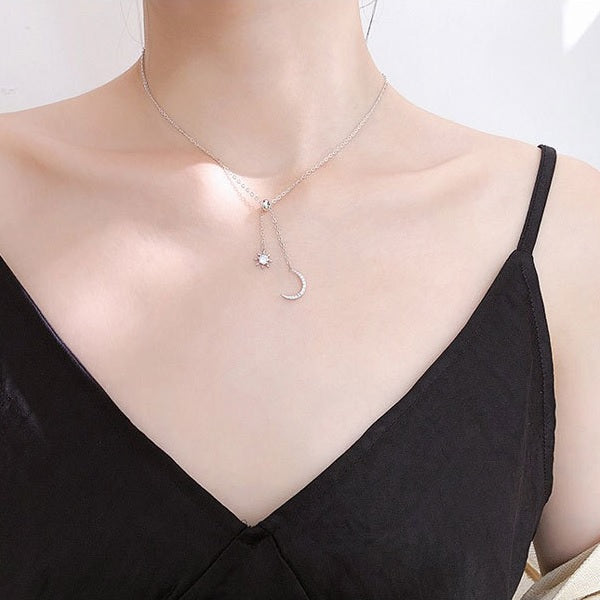 Κολιέ Φεγγάρι & Ήλιος Ασήμι