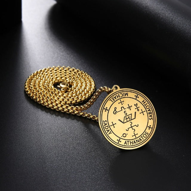 Κολιέ με μενταγιόν Αρχάγγελος χρυσό