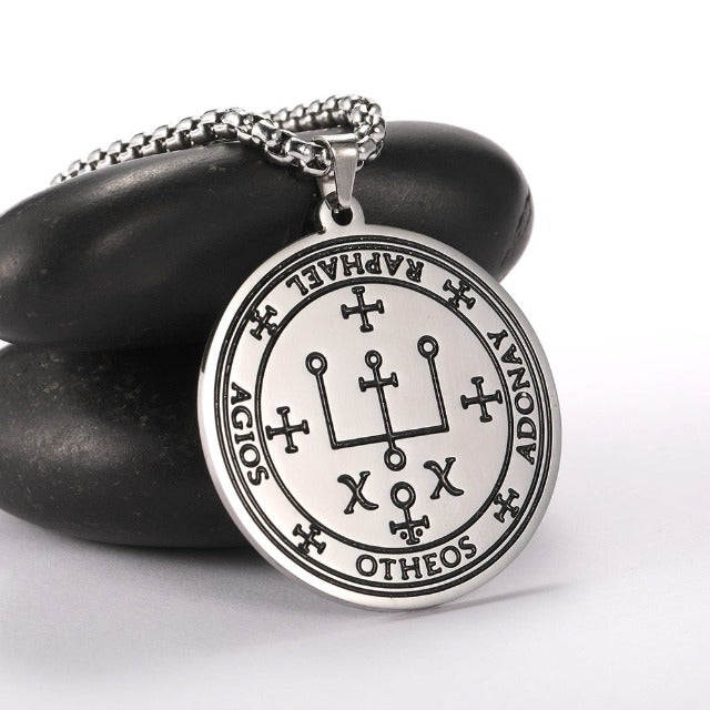 Κολιέ με μενταγιόν Αρχάγγελος ασήμι