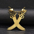 Κολιέ Κρεμαστό Ισλάμ Μουσουλμάνος Σπαθί του Ali Zulfikar χρυσό