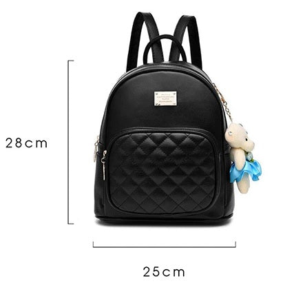 Μικρό Δερμάτινο Σακίδιο Πλάτης Γυναικείο Γκρι 