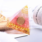 Πυραμίδα Οργονίτη Προστασία & Διαλογισμός ροζ άνθος της ζωής