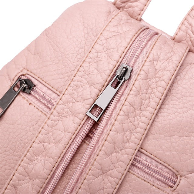 Τσάντα Πλάτης Γάτα από Δέρμα Σακίδιο Γυναικείο Χαριτωμένο Ροζ 