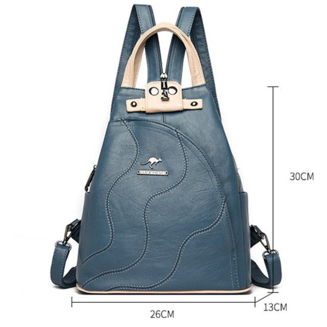 Λευκή Γυναικεία Τσάντα Ώμου από Δέρμα 