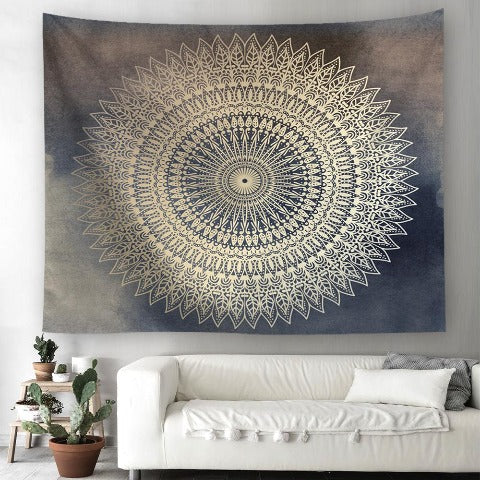 Μαντάλα ταπετσαρία σε μαύρο και άσπρο